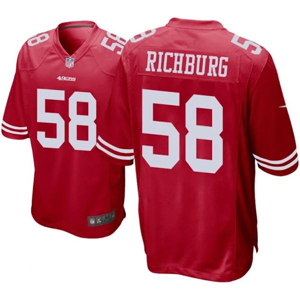 Men San Francisco 49ers 58 Weston Richburg Nike Scarlet Game Player NFL Jersey